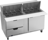 Beverage-Air - 60" Mega Top Sandwich Prep Table w/ 2 Drawers & 1 Door - SPED60HC-24M-2