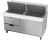 Beverage-Air - 60" Mega Top Sandwich Prep Table w/ 2 Drawers & 1 Door - SPED60HC-24M-2