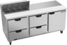 Beverage-Air - 72" Sandwich Prep Table w/ 4 Drawers & 1 Door - SPED72HC-08-4
