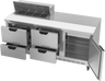 Beverage-Air - 72" Sandwich Prep Table w/ 4 Drawers & 1 Door - SPED72HC-08-4
