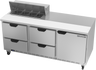 Beverage-Air - 72" Sandwich Prep Table w/ 4 Drawers & 1 Door - SPED72HC-08-4