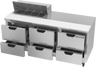 Beverage-Air - 72" Sandwich Prep Table w/ 6 Drawers - SPED72HC-08-6