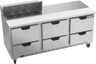 Beverage-Air - 72" Sandwich Prep Table w/ 6 Drawers - SPED72HC-08-6