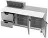 Beverage-Air - 72" Sandwich Prep Table w/ 2 Drawers, 2 Doors & 17" Cutting Board - SPED72HC-08C-2