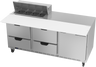 Beverage-Air - 72" Sandwich Prep Table w/ 4 Drawers, 1 Door & 17" Cutting Board - SPED72HC-08C-4