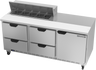 Beverage-Air - 72" Sandwich Prep Table w/ 4 Drawers & 1 Door - SPED72HC-10-4