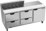 Beverage-Air - 72" Sandwich Prep Table w/ 4 Drawers & 1 Door - SPED72HC-10-4