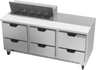 Beverage-Air - 72" Sandwich Prep Table w/ 6 Drawers - SPED72HC-10-6