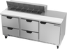 Beverage-Air - 72" Sandwich Prep Table w/ 4 Drawers & 1 Door - SPED72HC-12-4