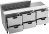 Beverage-Air - 72" Sandwich Prep Table w/ 6 Drawers - SPED72HC-12-6