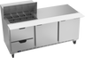 Beverage-Air - 72" Mega Top Sandwich Prep Table w/ 2 Drawers & 2 Doors - SPED72HC-12M-2