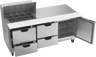 Beverage-Air - 72" Mega Top Sandwich Prep Table w/ 4 Drawers & 1 Door - SPED72HC-12M-4