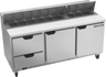Beverage-Air - 72" Sandwich Prep Table w/ 2 Drawers & 2 Doors - SPED72HC-18-2