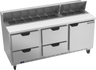 Beverage-Air - 72" Sandwich Prep Table w/ 4 Drawers & 1 Door - SPED72HC-18-4