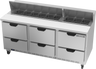 Beverage-Air - 72" Sandwich Prep Table w/ 6 Drawers - SPED72HC-18-6