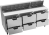 Beverage-Air - 72" Sandwich Prep Table w/ 6 Drawers - SPED72HC-18-6