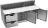 Beverage-Air - 72" Sandwich Prep Table w/ 2 Drawers, 2 Doors & 17" Cutting Board - SPED72HC-18C-2