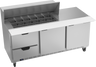 Beverage-Air - 72" Mega Top Sandwich Prep Table w/ 2 Drawers & 2 Doors - SPED72HC-18M-2