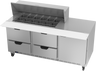Beverage-Air - 72" Mega Top Sandwich Prep Table w/ 4 Drawers & 1 Door - SPED72HC-18M-4