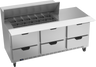 Beverage-Air - 72" Mega Top Sandwich Prep Table w/ 6 Drawers - SPED72HC-18M-6