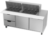 Beverage-Air - 72" Mega Top Sandwich Prep Table w/ 2 Drawers & 2 Doors - SPED72HC-24M-2