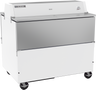 Beverage-Air - 49" White Forced Air Dual Access Milk Cooler w/ Stainless Interior - STF49HC-1-W-02