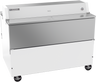 Beverage-Air - 58" White Forced Air Dual Access Milk Cooler w/ Stainless Interior - STF58HC-1-W-02
