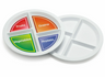 G.E.T - Healthcare 10" 4-Compartment My Plate Design (12 Per Case) - CP-534-CMP