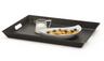 G.E.T - Healthcare 15" x 20" Black ABS Plastic Non-Skid Room Service Tray (6 Per Case) - RST-1522-BK
