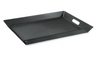 G.E.T - Healthcare 15" x 20" Black ABS Plastic Non-Skid Room Service Tray (6 Per Case) - RST-1522-BK