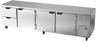 Beverage-Air - 119" Mobile Undercounter Refrigerator w/ 3 Solid Swing Doors & 2 Drawers - UCRD119AHC-2