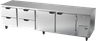 Beverage-Air - 119" Mobile Undercounter Refrigerator w/ 2 Solid Swing Doors & 4 Drawers - UCRD119AHC-4