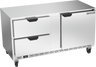 Beverage-Air - 60" Mobile Undercounter Refrigerator w/ 1 Solid Swing Door & 2 Drawers - UCRD60AHC-2