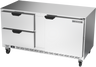 Beverage-Air - 60" Mobile Undercounter Refrigerator w/ 1 Solid Swing Door & 2 Drawers - UCRD60AHC-2