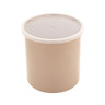 G.E.T - 86.4 oz Tan SAN Plastic Round Crock W/ Lid (12 Per Case) - CR-0270-T