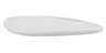 G.E.T - Coralline 10.75" x 8.75" White Freestyle Triangle Plate (12 Per Case) - CS-1180-CN-W