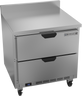 Beverage-Air - 32" Mobile Worktop Freezer w/ 2 Drawers & Foamed-In Backsplash - WTFD32AHC-2-FIP
