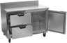 Beverage-Air - 48" Mobile Worktop Freezer w/ 2 Drawers, 1 Door & Foamed-In Backsplash - WTFD48AHC-2-FIP