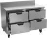 Beverage-Air - 48" Mobile Worktop Freezer w/ 4 Drawers & Foamed-In Backsplash - WTFD48AHC-4-FIP