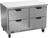 Beverage-Air - 48" Mobile Worktop Freezer w/ 4 Drawers - WTFD48AHC-4-FLT