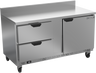 Beverage-Air - 60" Mobile Worktop Freezer w/ 2 Drawer, 1 Door & Foamed-In Backsplash - WTFD60AHC-2-FIP
