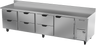 Beverage-Air - 119" Mobile Worktop Refrigerator w/ 6 Drawers, 1 Door & Foamed-In Backsplash - WTRD119AHC-6