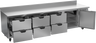 Beverage-Air - 119" Mobile Worktop Refrigerator w/ 6 Drawers, 1 Door & Foamed-In Backsplash - WTRD119AHC-6