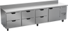 Beverage-Air - 119" Mobile Worktop Refrigerator w/ 6 Drawers, 1 Door & Foamed-In Backsplash - WTRD119AHC-6