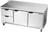 Beverage-Air - 72" Mobile Worktop Refrigerator w/ 2 Drawers & 2 Doors - WTRD72AHC-2