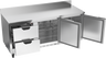 Beverage-Air - 72" Mobile Worktop Refrigerator w/ 2 Drawers, 2 Doors & Foamed-In Backsplash - WTRD72AHC-2-FIP