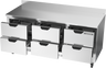 Beverage-Air - 72" Mobile Worktop Refrigerator w/ 6 Drawers - WTRD72AHC-6