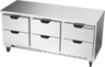 Beverage-Air - 72" Mobile Worktop Refrigerator w/ 6 Drawers - WTRD72AHC-6-FLT