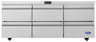 Atosa - 72" Undercounter Refrigerator w/ 6 Drawers - AUR72D6
