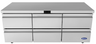 Atosa - 72" Undercounter Refrigerator w/ 6 Drawers - AUR72D6